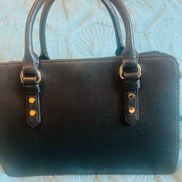 ❤️❤️SOLD❤️❤️ Spade Crossbody or Tote Black Leather Handbag GUC - Picture 3 of 11